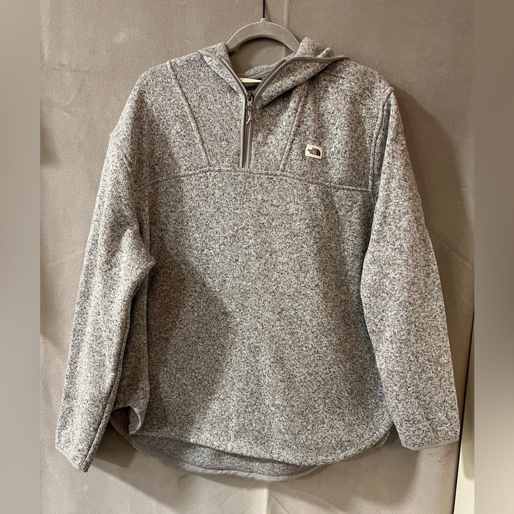 The North Face Heathered Gray Zip-Up Sweater